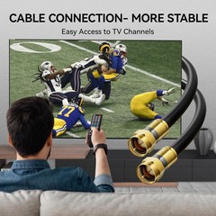 RG6 Coaxial Cable, 3FT 6FT 10FT 15FT 25FT 50FT 100FT Coax Cable 10FT, Black