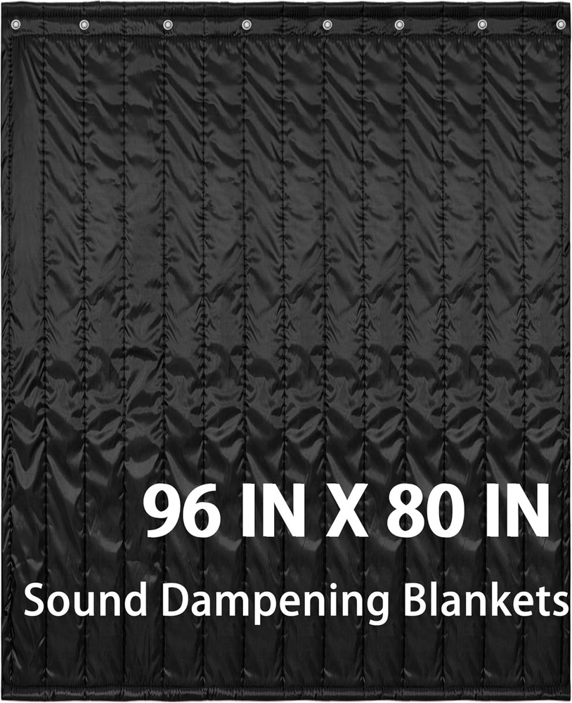 Extra Large Sound Dampening Blankets, 96″ X 80″ Sound Absorbing Blanket Sound Ab