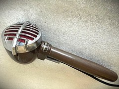 Vintage 1930’s Astatic Model A Brown Bullet Microphone, restored, works great!