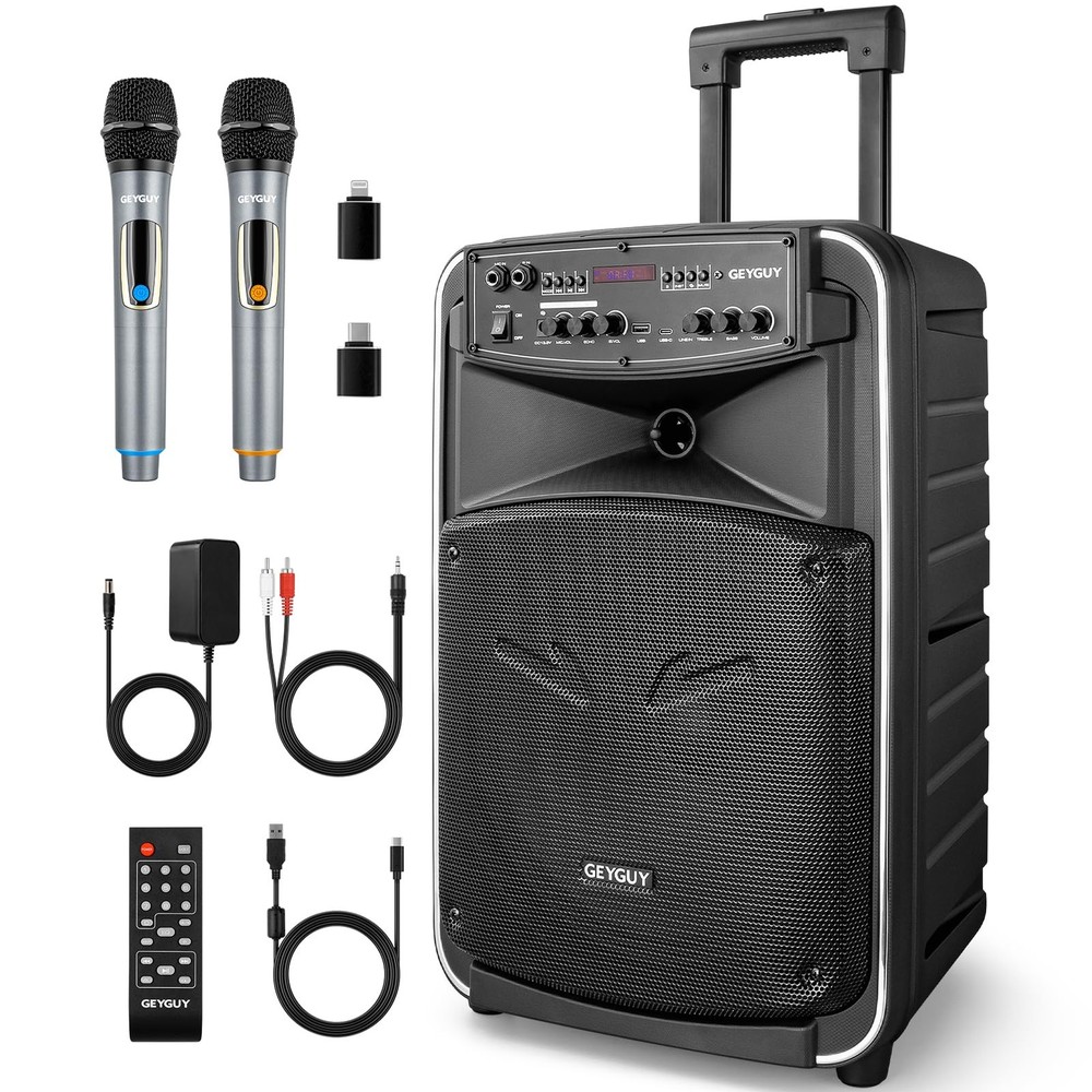 GTSK12-2 Portable Bluetooth PA Speaker System, Wireless Karaoke Loudspeaker w…