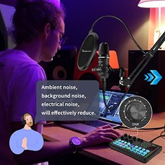Podcast Equipment Bundle for 2 DJ Mixer Condenser Mic