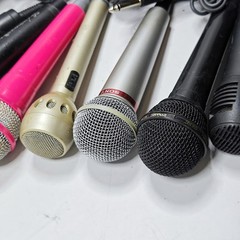 Lot of 10 Assorted Microphones – Used, Various Colors/Models