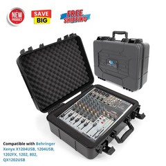 17″ Hard Shell Audio DJ Mixer Travel Case for Behringer Xenyx Q1202USB X1204USB