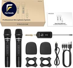 UHF Wireless Microphone with Volume Treble Bass Echo Control Wireless Recharge