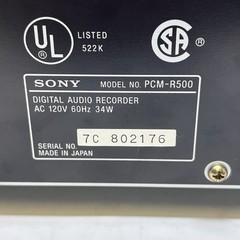 SONY PCM-R500 Digital Audio Tape Mostly Working AS IS Read Description