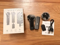 Wireless Clip-On Microphone 2TX 1RX Lightning for iPhone/iPad Noise Cancel