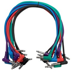 SEISMIC AUDIO (10) 18″ TS 1/4″ Right Angle Patch Cables