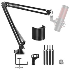 Microphone Boom Arm, Adjustable Microfono Stand Mic Arm with Extra-large Pop …