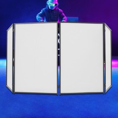 DJ Foldable Booth Panel Portable Facade Event Cover Screen Detachable w/ Bag