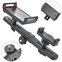Holder Double Cell Phone Plastic Rotating Stand Support Tablet Mount Clamp