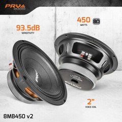 4x PRV Audio 8MB450 Midbass Car Audio 8″ Speakers 8 Ohm 8MB PRO 1800 Watts