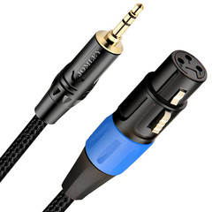 Xlr to 3.5Mm Cable Unbalanced Female Xlr to 1/8 Inch Mini Stereo Jack Aux Microp