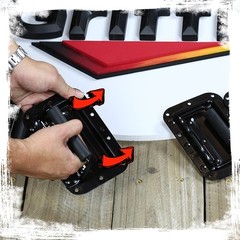 Metal Flip Speaker Cabinet Handles | DJ Rack Road Flight Trunk Chest Carry Case