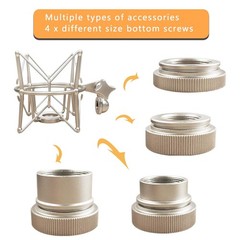 Universal Microphone Shock Mount – Anti-Vibration Spider Holder for Condenser Mi