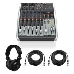Behringer XENYX Q1204USB Premium 12-Input 2/2-Bus Mixer, Bundle with TAPH100 Hea