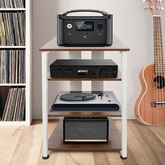 4-Tier AV Media Stand Stereo Stand w/Storage Shelves Media Holder Load 110.23lbs