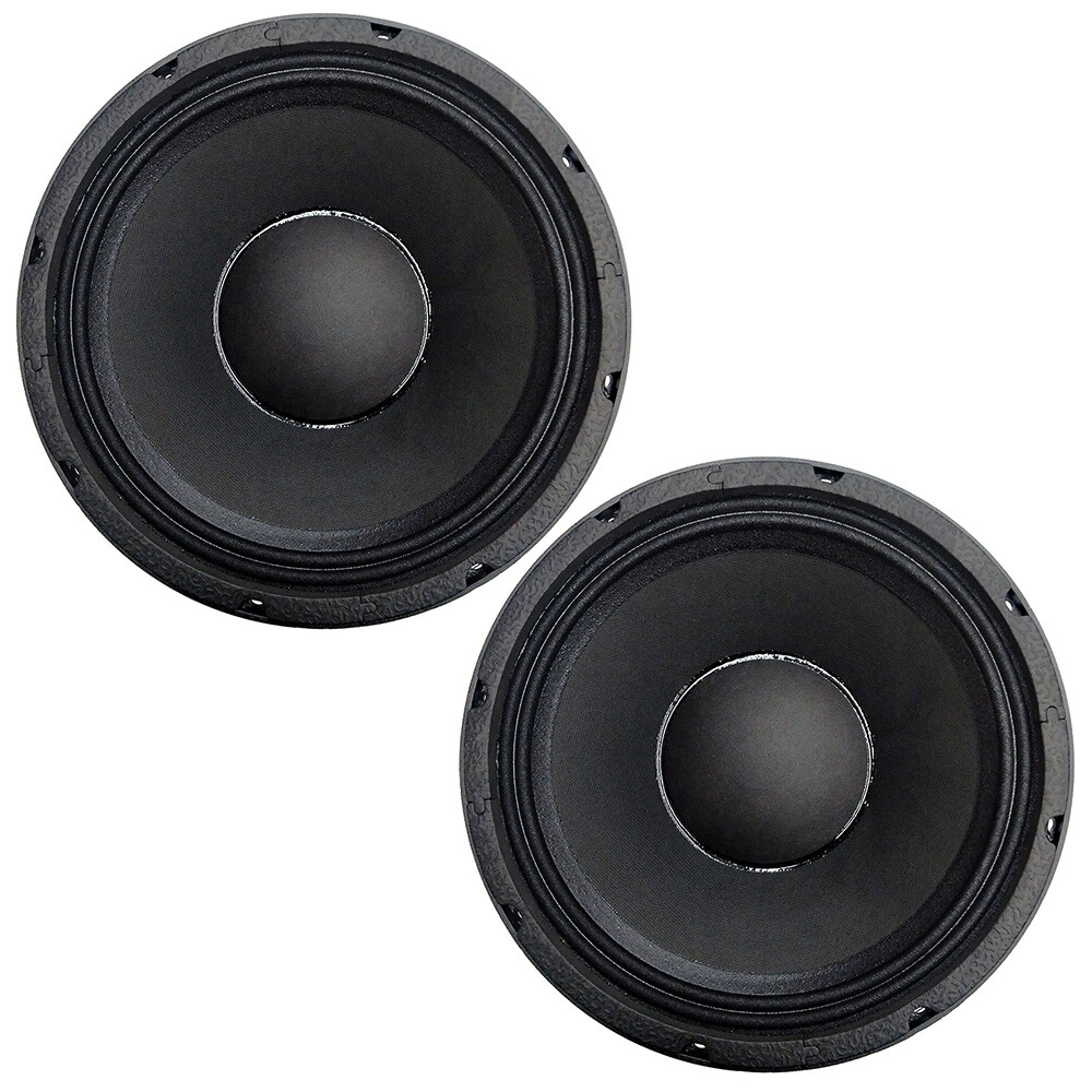 2 x HyperPower 10″ inch High Output 400-Watt RMS MidBass Speakers 10MD86, Pair