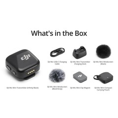 DJI Mic Mini Transmitter (Infinity Black), Ultralight, Wireless 6.69, Black