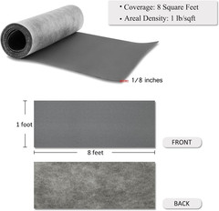 TroyStudio Mass Loaded Vinyl Sound Proof Barrier, 1 lb/sqft, 1 x 8 Feet MLV Insu
