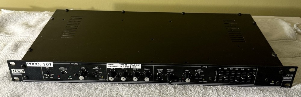 Rane CP52S Commercial Processor – Preamp -Limiter+ 7-Band Equalizer Read Disc