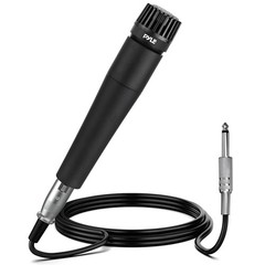 PylePro Dynamic Handheld Microphone, Professional Moving 6.14″ x 1.24″, Black