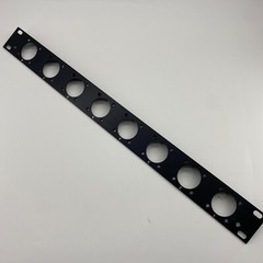 1U Single Space Rack Panel W/8 Large Speakon Cut Outs For NL8, NL4 W/ Lacer Bar