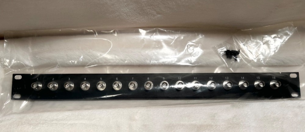 NEW 19″ Rack Mount Kit Front Panel 16 Hole Ports MPCX-16 W/ MOUNTING SCREWS