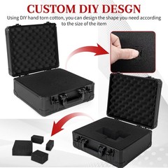 Protective Hard Case Shockproof Waterproof DIY Foam Insert 13.5×11.6×6 Inch