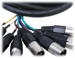 FAT TOAD (2 PACK) XLR Snake Cable 8 Channel 10FT Patch Multicore Pro-Audio 3-Pin