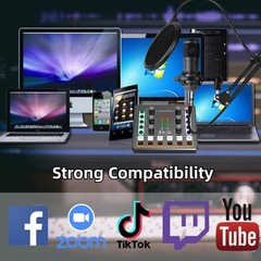 Podcast Equipment Bundle, BM-800 Podcast Microphone Bundle-Voice Changer with…