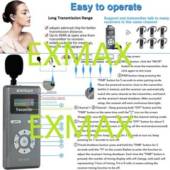 EXMAX-EX-318 Voice Wireless Tour Guide System Audio for Church,Teaching,Training