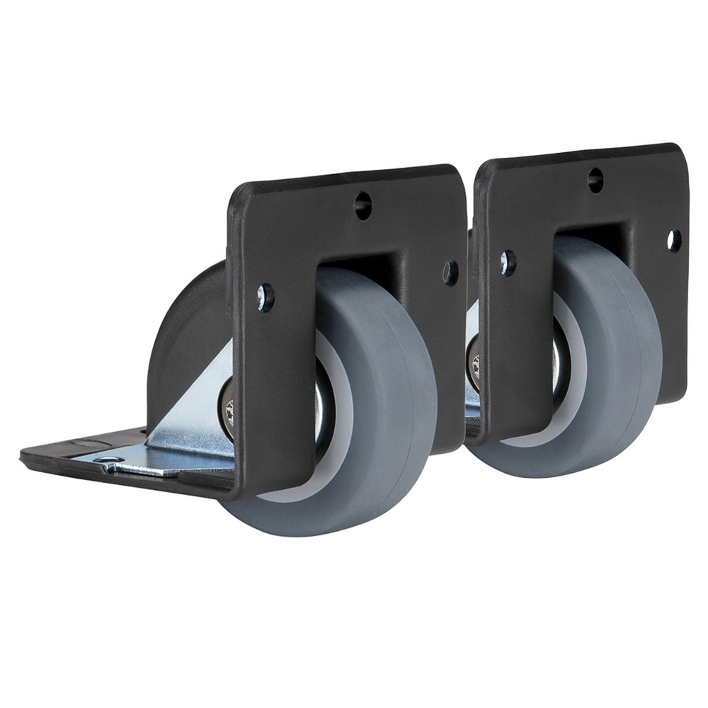 Pair Penn Elcom W2001 2″ Recessed Caster for Cabinet Edge high impact