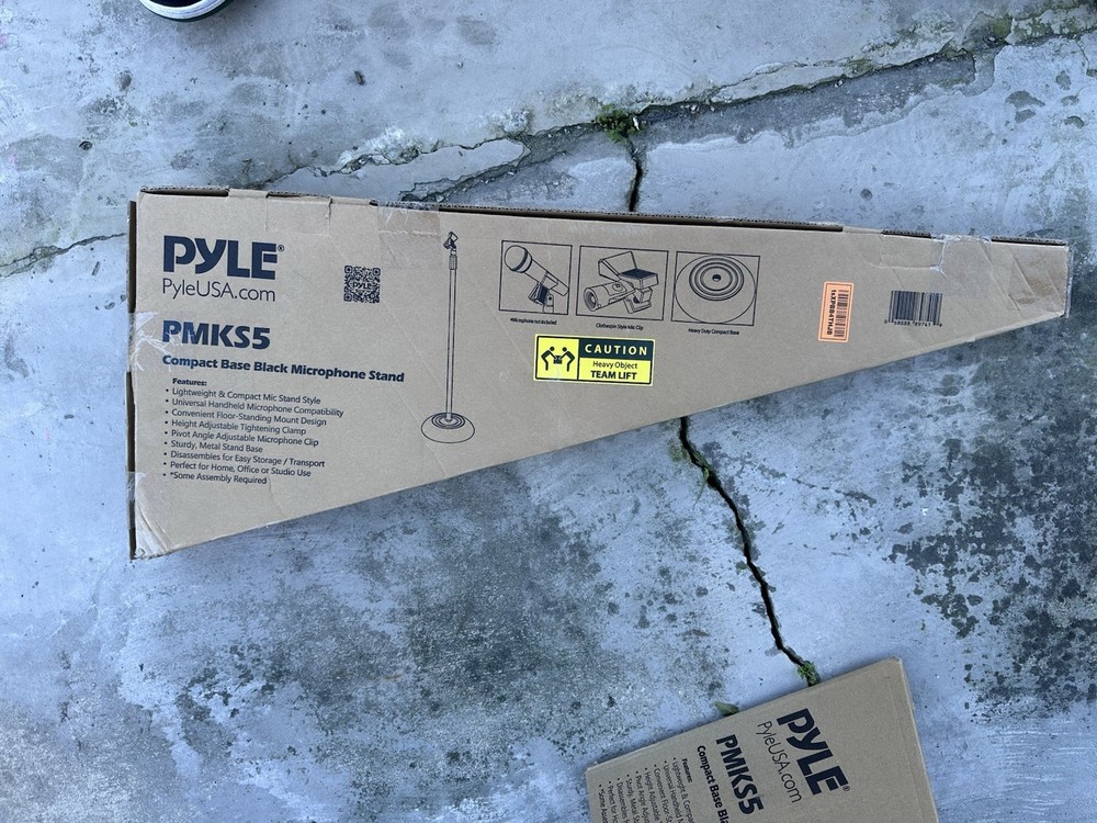 2 x PYLE PMKS5 MICROPHONE STAND BASE – BLACK NEW IN BOX