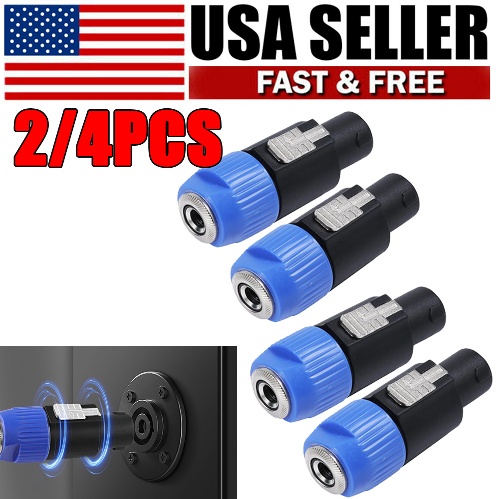 Speakon to 1/4″ Inch Connector Adapter Pro Speak-On Male to 1/4 Female Plug