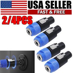 Speakon to 1/4″ Inch Connector Adapter Pro Speak-On Male to 1/4 Female Plug