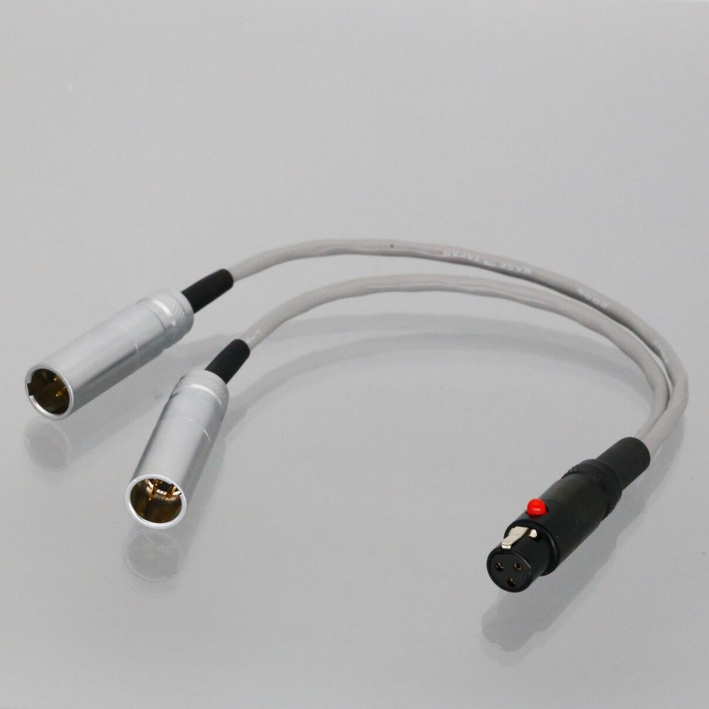 Mini-XLR 3-Pin TA3F to Dual 3Pin small-XLR TA3M 8″ L2B2AT 1F2M Balanced Cable