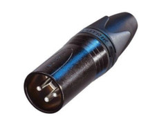 NEUTRIK NC3MXX-BAG 3-Pin XLR Male Cable Mount Connector – Black Shell