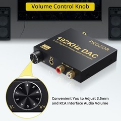 PROZOR 192kHz Digital to Analog Audio Converter – Converts Dolby AC-3 DTS 5.1…