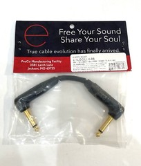 Pro Co EVLGCLLN-06 Evolution Right Angle to Right Angle Patch Cable – 6 inch NEW