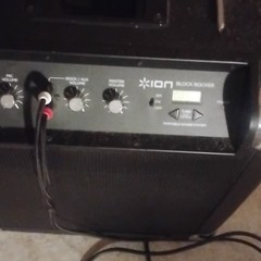 ION Block Rocker Portable PA Speaker System, Black, Wired AUX Input, AM/FM