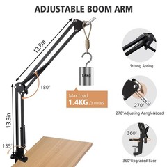 SUNMON Fifine AM8 Boom Arm – Metal Scissor Mic Boom Arm for Fifine Mic, Fifine B