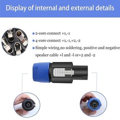 4 Pole Speakon Connectors Audio Speaker Plug Twist Lock 4 Pole Speaker Plug USA