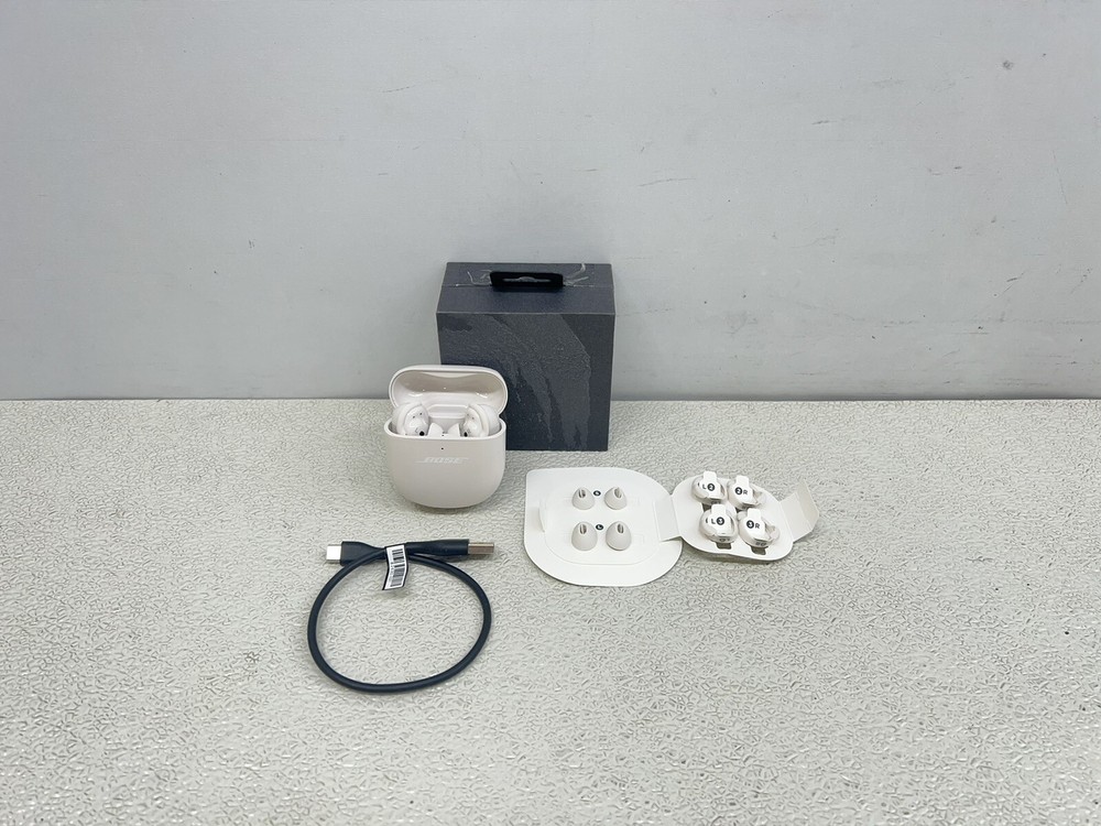 Bose QuietComfort Noise Cancelling Bluetooth Wireless Earbuds II – White –