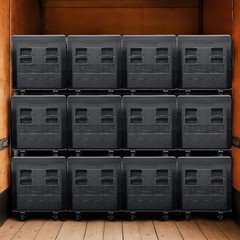Utility Cable Trunk Road Case with Wheels, 44″ x 22″ x 24″ ATA Rolling Road Case