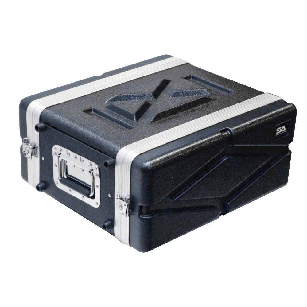 Lightweight 4 Space Mid-Size ABS Rack Case – 4U PA DJ Medium Depth Rack Case