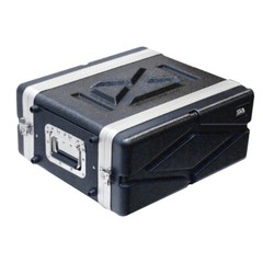 Lightweight 4 Space Mid-Size ABS Rack Case – 4U PA DJ Medium Depth Rack Case