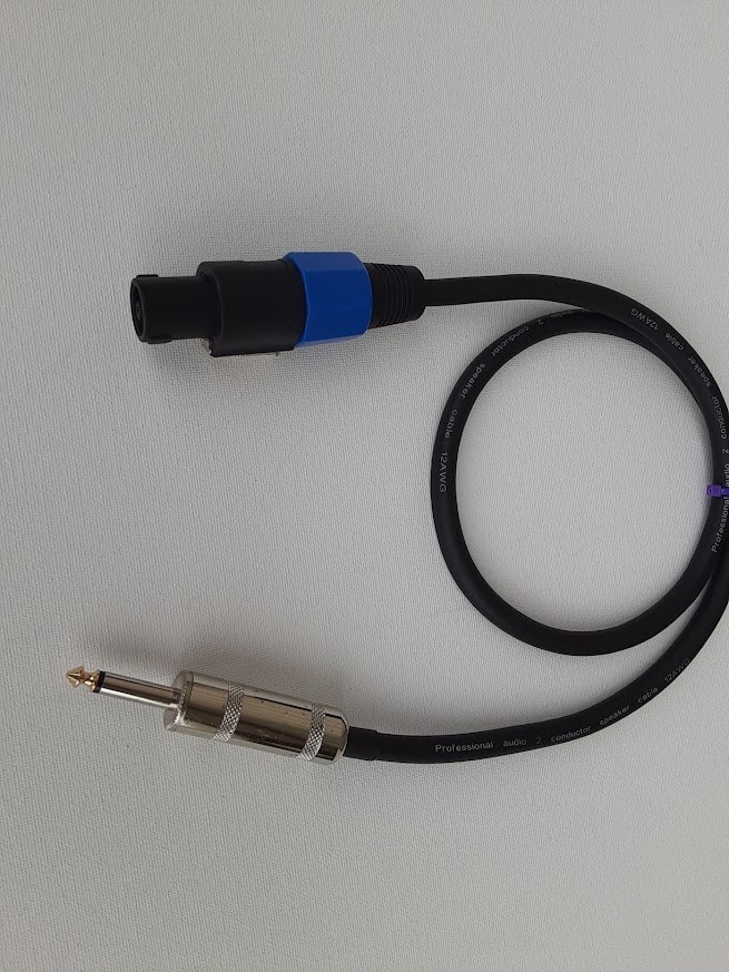 3 FT SpeakOn to 1/4″ TS Speaker Cable 12AWG
