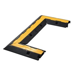 YesSources U-Turn Corner 1-Channel Cable Protector Ramp Heavy Duty Rubber Cord