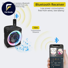UHF Wireless Microphone with Volume Treble Bass Echo Control Wireless Recharge