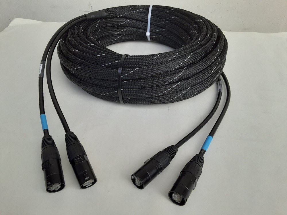 200 FT 2 Channel CAT-6 Snake Tactical Shielded w/Neutrik Ethercon Digital Audio